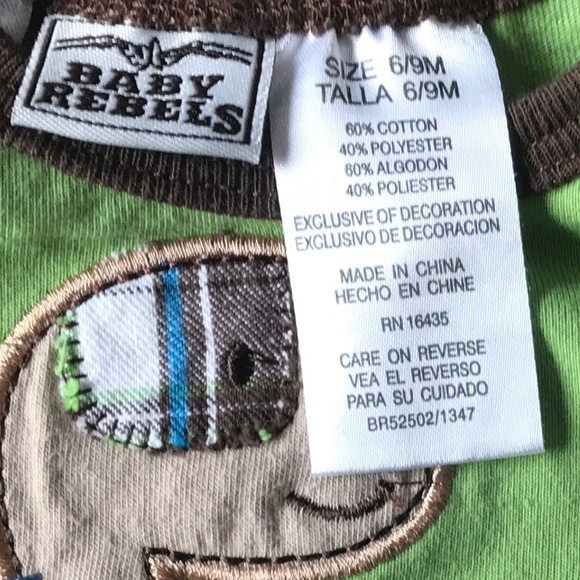 Baby Rebels Short sleeve Onesie Baby Size 6-9m - Picture 2 of 4